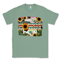 Sage Howdy Serape And Sunflower Classic Tee - RanaPortraitStore