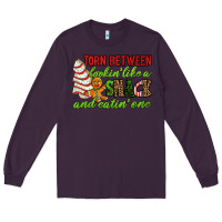 Plum Torn between lookin' like a snack and eatin' one Long Sleeve Tee - RanaPortraitStore