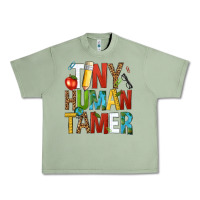 Oil Green tiny human tamer Urban Heavy Tee - NancyCooperArtShop