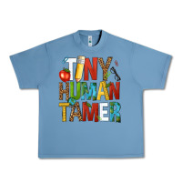 Pebble Blue tiny human tamer Urban Heavy Tee - NancyCooperArtShop