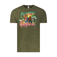 Vintage Olive busy doing cowgirl Vintage Tee - NancyCooperArtShop