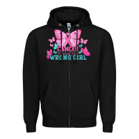 Black Cancer picked the wrong girl Cancer Awareness Zipper Hoodie - HowdyJamesFarm