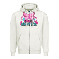 Oatmeal Heather Cancer picked the wrong girl Cancer Awareness Zipper Hoodie - HowdyJamesFarm