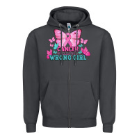 Smoke Cancer picked the wrong girl Cancer Awareness Zipper Hoodie - HowdyJamesFarm