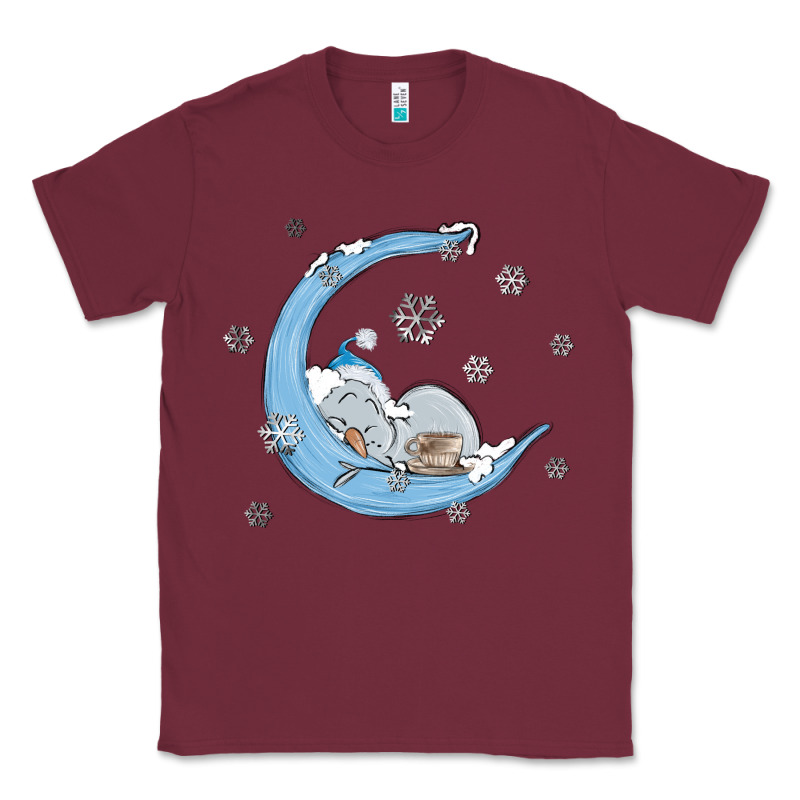 Snowman And Moon Classic Tee by MaliasSmallBusiness | Teevron