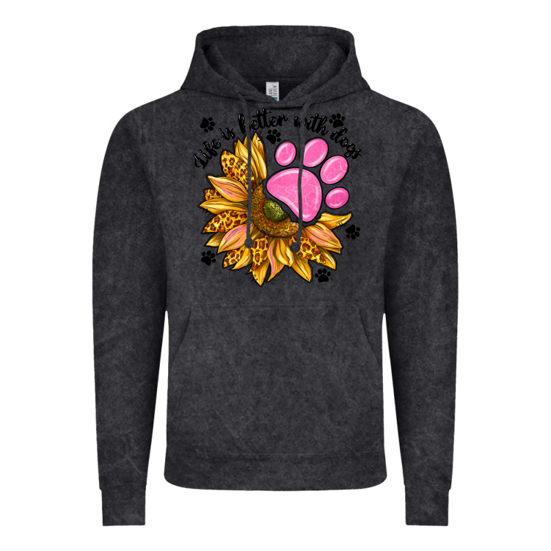 Life Is Better With Dogs Vintage Hoodie by NancyCooperArtShop | Teevron
