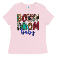Bubblegum Pink boom boom baby Ladies Tee - Artiststas