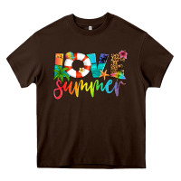 Chocolate Brown love summer Heavy Core Tee - Artiststas