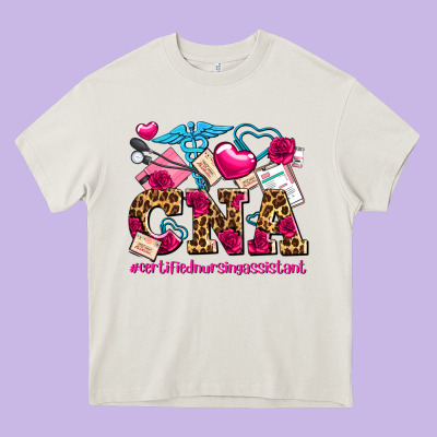 Valentines Day Cna Certified Nursing Assistant Heavy Core Tee Designed By Adodesignshop