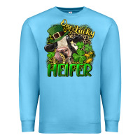 Ocean Blue One lucky Heifer Premium Sweatshirt - CowGirlArtShop