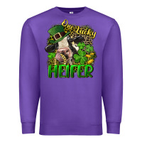 Purple One lucky Heifer Premium Sweatshirt - CowGirlArtShop