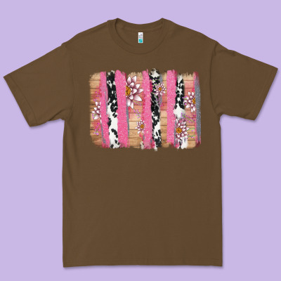 V.d Cow And Lotus Brushstrock Premium Tee Designed By Adodesignshop
