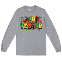 Heather Grey juneteenth free ish since 1865 Long Sleeve Tee - LillyAllenDesigns