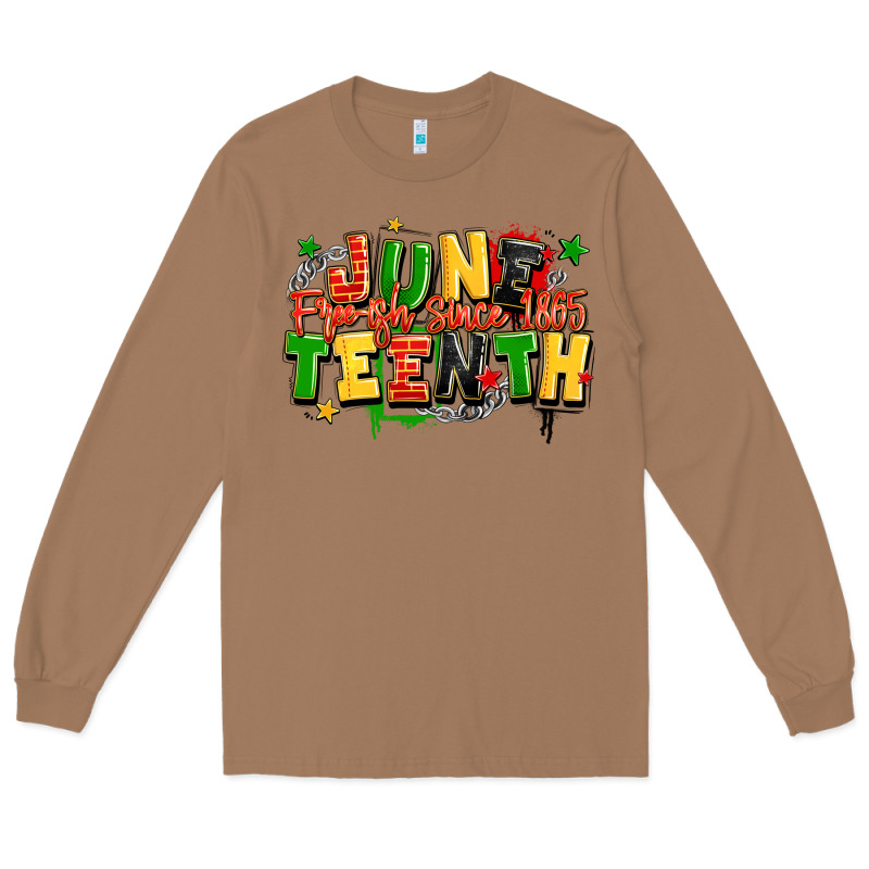 Juneteenth Free Ish Since 1865 Long Sleeve Tee by LillyAllenDesigns | Teevron