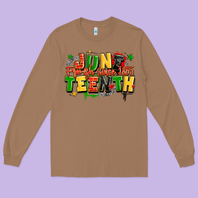 Juneteenth Free Ish Since 1865 Long Sleeve Tee Designed By Lillyallendesigns