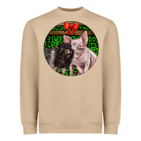 Mushroom christmas pig Heavyweight Sweatshirt - LillyAllenDesigns