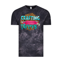 Cloud Black crafting is my therapy Vintage Tee - NancyCooperArtShop