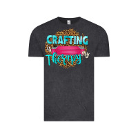 Vintage Black crafting is my therapy Vintage Tee - NancyCooperArtShop