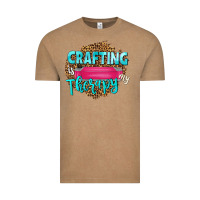 Vintage Coffee crafting is my therapy Vintage Tee - NancyCooperArtShop