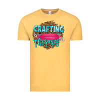 Vintage Mustard crafting is my therapy Vintage Tee - NancyCooperArtShop