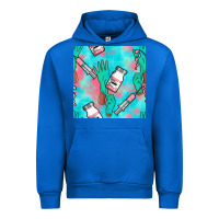 Cobalt Nurse Gloves Seamless Pattern Urban Hoodie - BundleAndBundleShop
