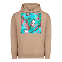 Pigment Burro Nurse Gloves Seamless Pattern Urban Hoodie - BundleAndBundleShop