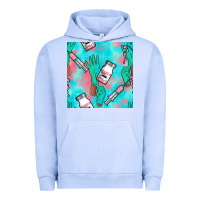 Pigment Grape Ice Nurse Gloves Seamless Pattern Urban Hoodie - BundleAndBundleShop
