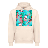Sandshell Nurse Gloves Seamless Pattern Urban Hoodie - BundleAndBundleShop