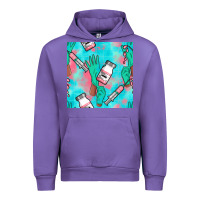 Tulip Nurse Gloves Seamless Pattern Urban Hoodie - BundleAndBundleShop