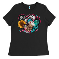Black nurse hearts Ladies Tee - Jasminsmagicworld