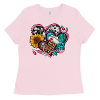 Bubblegum Pink nurse hearts Ladies Tee - Jasminsmagicworld