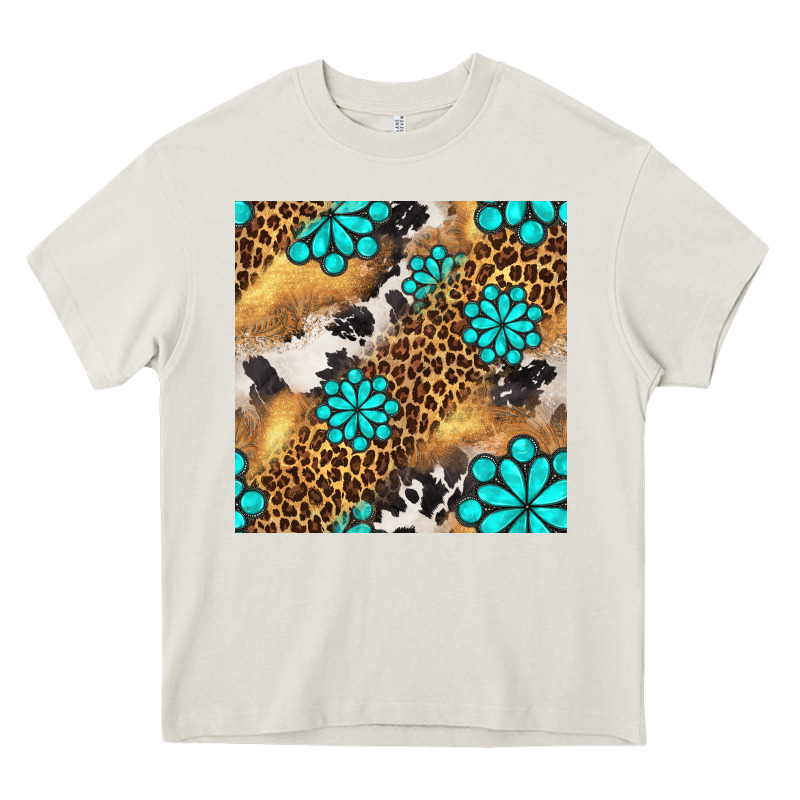 Western Turquoise Gemstone Seamless Pattern Heavy Core Tee by BundleAndBundleShop | Teevron