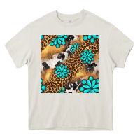 Cream western turquoise gemstone seamless pattern Heavy Core Tee - BundleAndBundleShop
