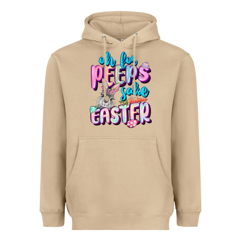Oh For Peeps Sake Easter Day Heavyweight Hoodie by CowGirlArtShop | Teevron
