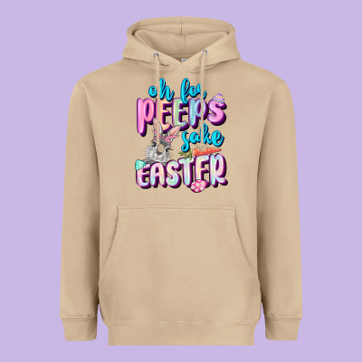 Oh For Peeps Sake Easter Day Heavyweight Hoodie Designed By Cowgirlartshop