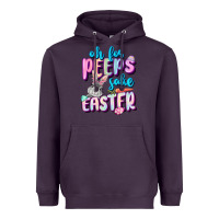 Plum Oh for peeps sake Easter Day Heavyweight Hoodie - CowGirlArtShop