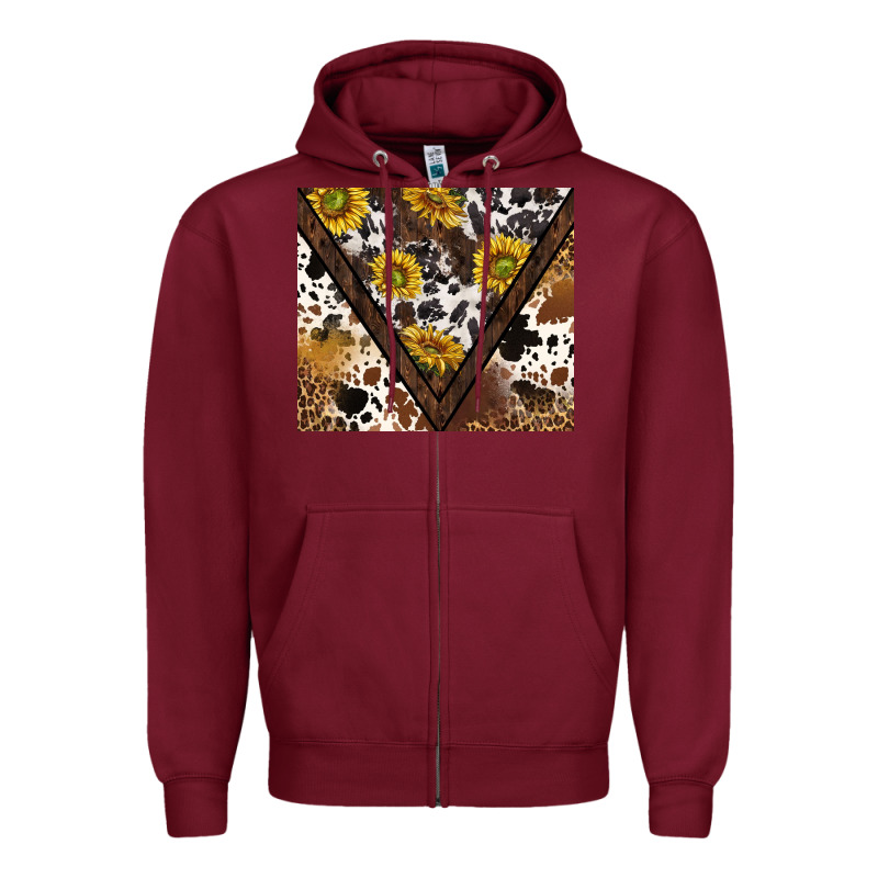 Western Sunflowers And Cowhide Tumbler Tbs Zipper Hoodie by TumblerDesignByShophia | Teevron