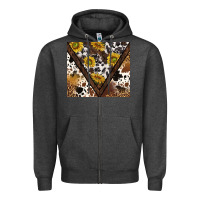 Charcoal Heather western sunflowers and cowhide tumbler tbs Zipper Hoodie - TumblerDesignByShophia