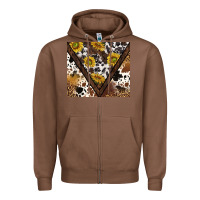 Chestnut western sunflowers and cowhide tumbler tbs Zipper Hoodie - TumblerDesignByShophia