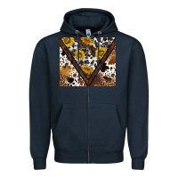 Navy western sunflowers and cowhide tumbler tbs Zipper Hoodie - TumblerDesignByShophia