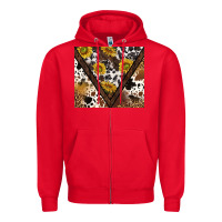 Red western sunflowers and cowhide tumbler tbs Zipper Hoodie - TumblerDesignByShophia