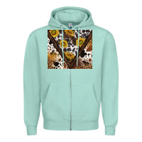 Seafoam western sunflowers and cowhide tumbler tbs Zipper Hoodie - TumblerDesignByShophia