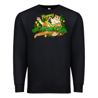 Black St. Patrick's Day cat Premium Sweatshirt - HowdyJamesFarm