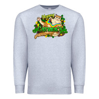 Heather Grey St. Patrick's Day cat Premium Sweatshirt - HowdyJamesFarm