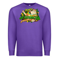 Purple St. Patrick's Day cat Premium Sweatshirt - HowdyJamesFarm