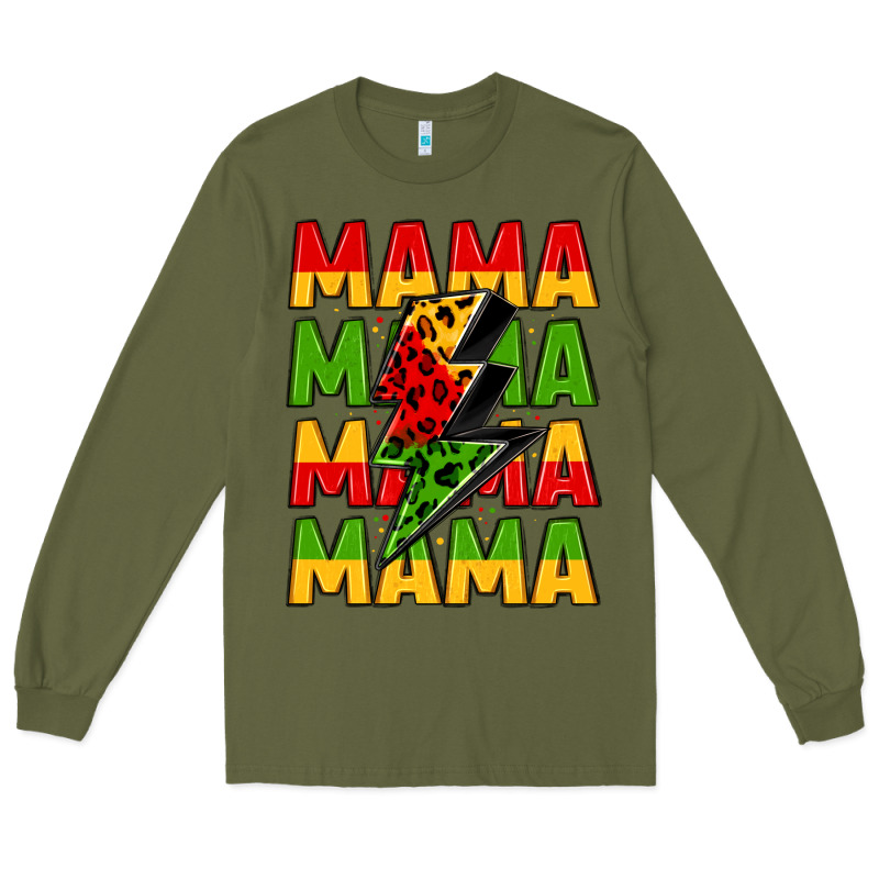 Mama Lightning Bolt Juneteenth Long Sleeve Tee by LillyAllenDesigns | Teevron