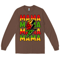 Chestnut mama lightning bolt juneteenth Long Sleeve Tee - LillyAllenDesigns