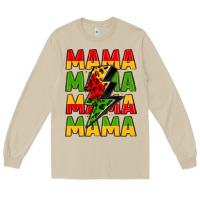 Mushroom mama lightning bolt juneteenth Long Sleeve Tee - LillyAllenDesigns