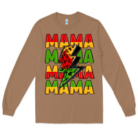 Toasted Coconut mama lightning bolt juneteenth Long Sleeve Tee - LillyAllenDesigns