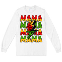 White mama lightning bolt juneteenth Long Sleeve Tee - LillyAllenDesigns